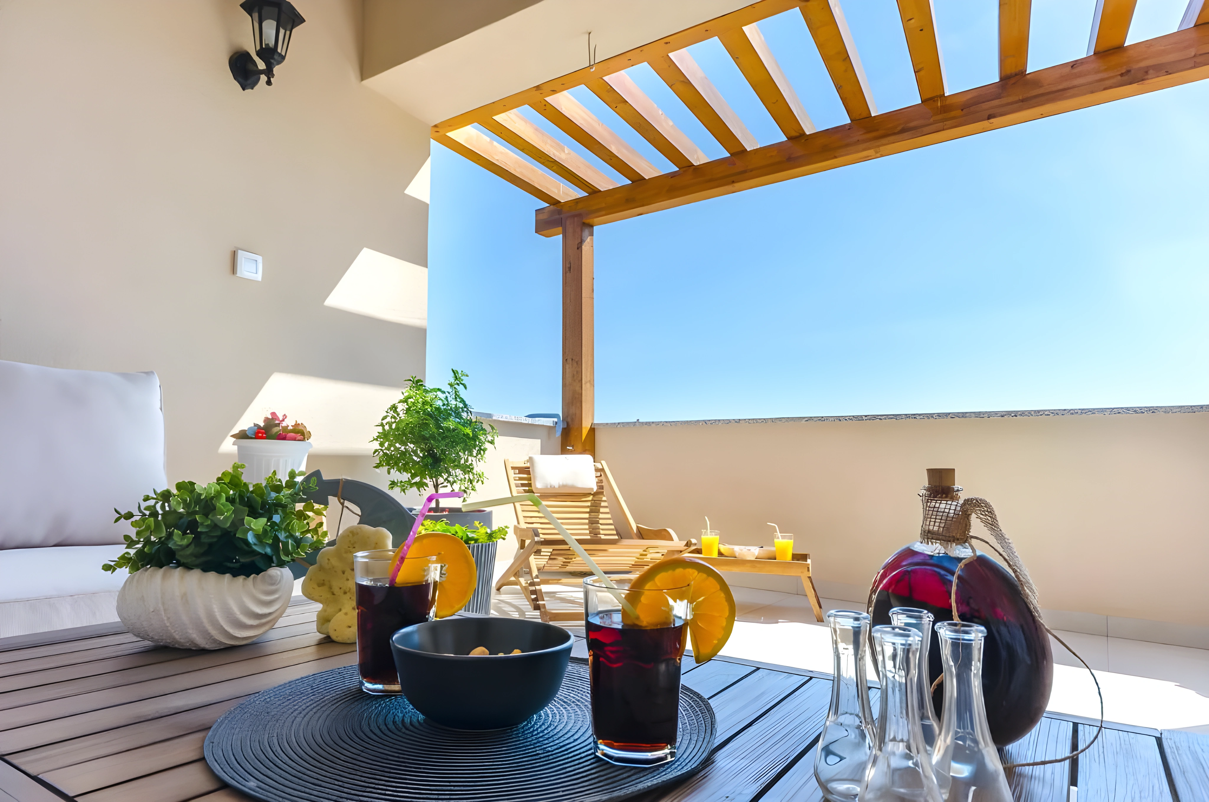Terrace with a sea view